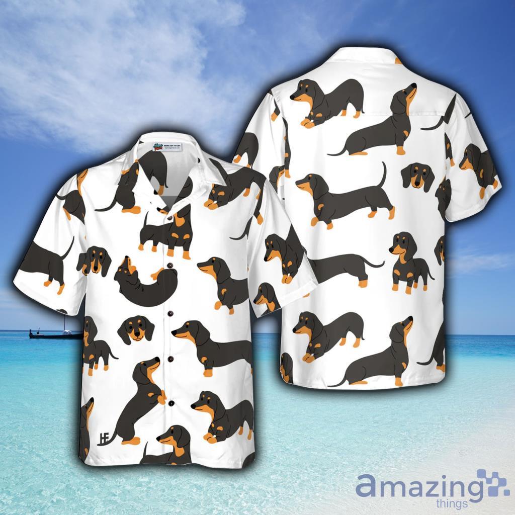 Dachshund Pattern Hawaiian Shirt For Men And Women - Dachshund Pattern Hawaiian Shirt For Men And Women