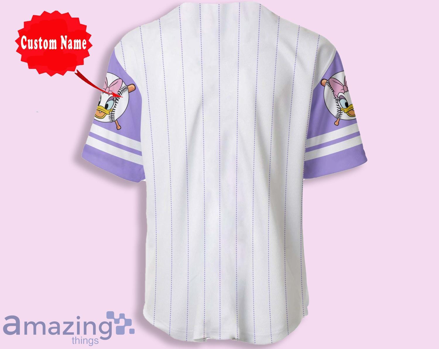 Daisy Duck Cartoon Custom Name Baseball Jersey