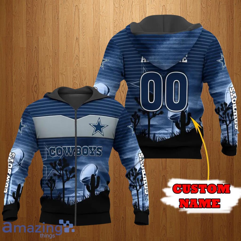 Dallas Cowboys Nfl Custom Name And Number T-Shirt Sweatshirt Hoodie 3D All  Over Print Shirt