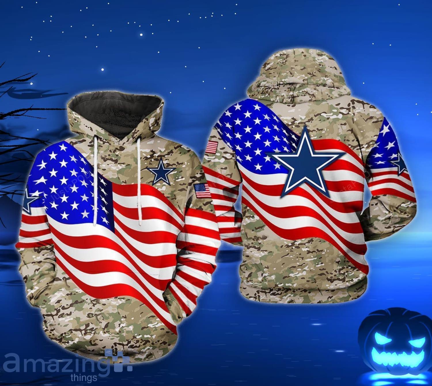 Dallas Cowboys NFL US Flag Camo Veteran Team 3D All Over Print Hoodie For  Men And Women