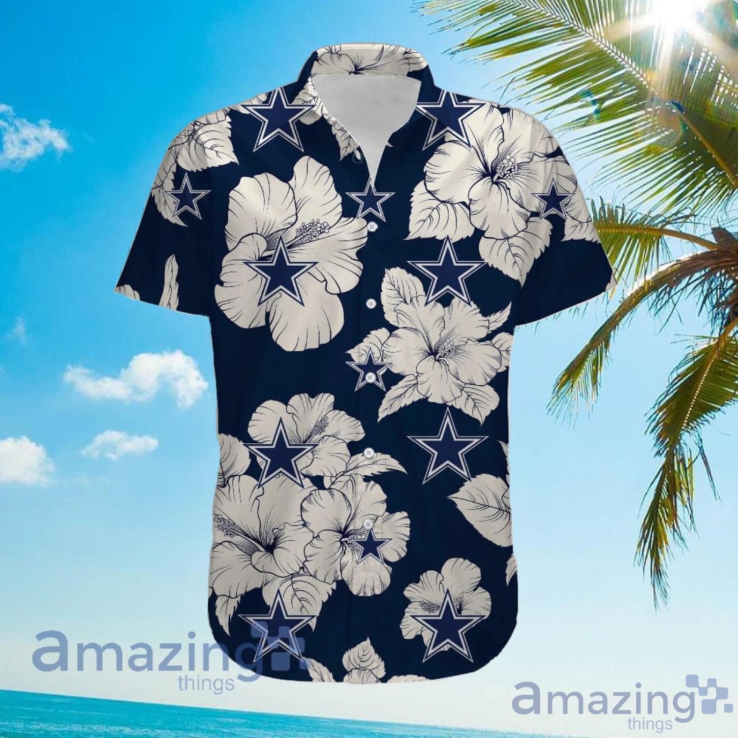 Dallas Cowboys Tropical Floral Big Flower Pattern Hawaiian Shirt