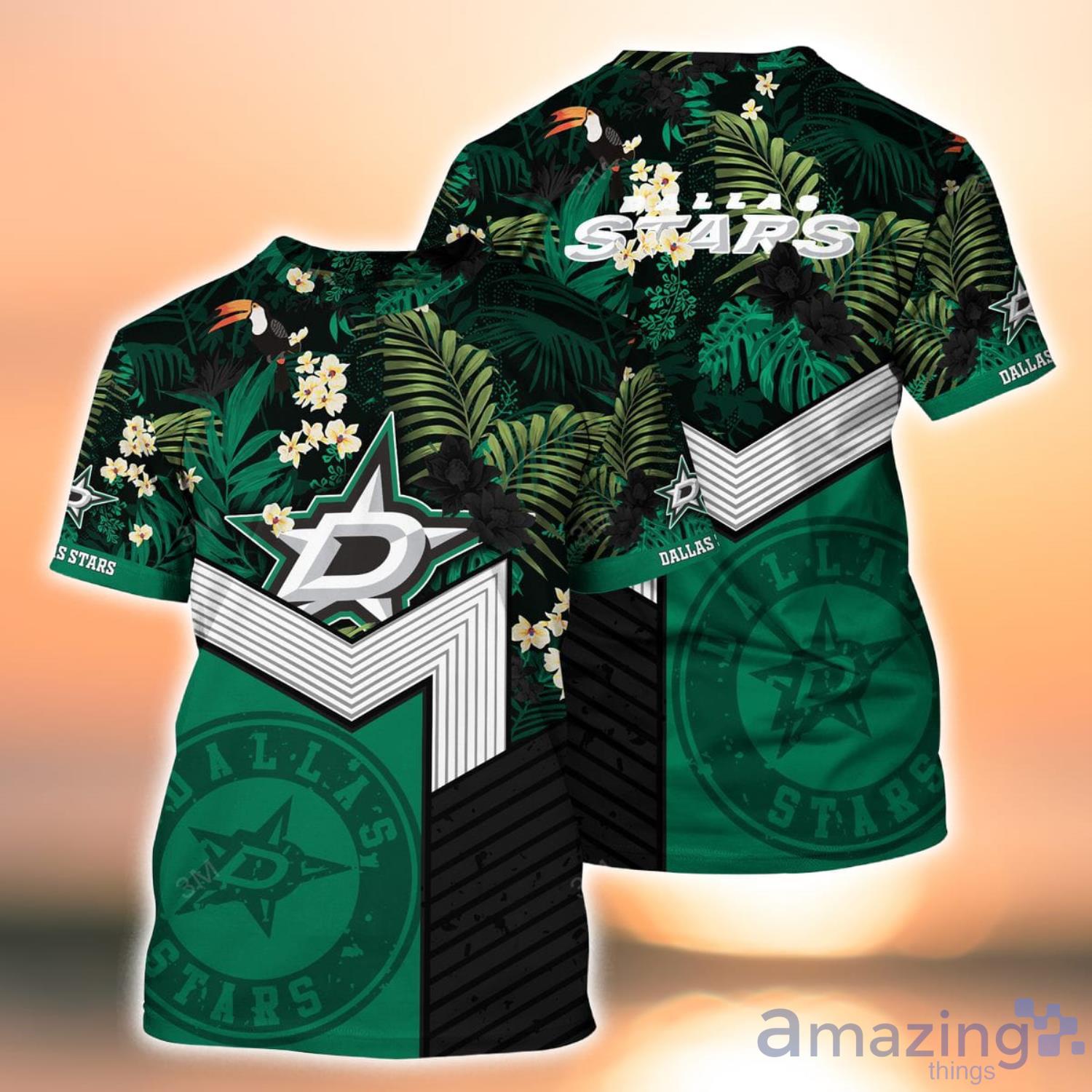 Dallas Stars NHL Flower Hawaiian Shirt Best Gift For Men And Women