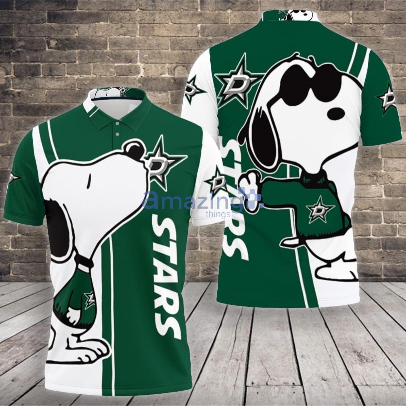 Dallas Stars Snoopy Lover Polo Shirt For Sport Fans Product Photo 1