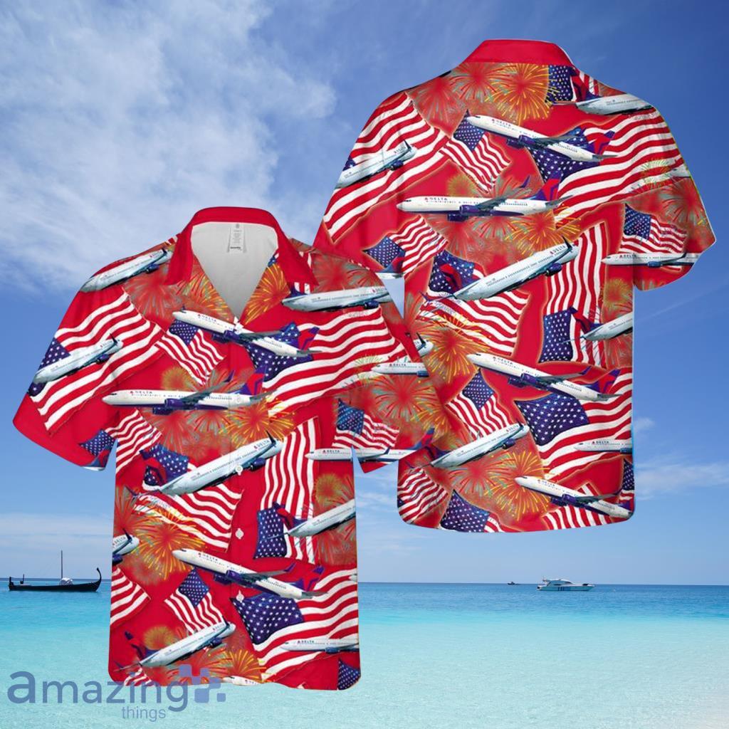 Delta Boeing  4th Of July Hawaiian Shirt For Men And Women - Delta Boeing  4th Of July Hawaiian Shirt For Men And Women