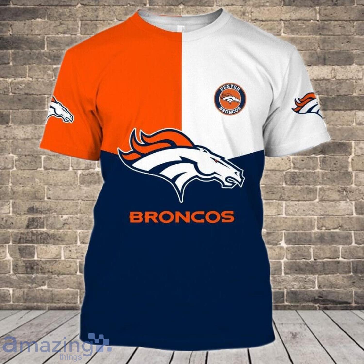 NEW FASHION 2023 Denver Broncos T-shirt 3D Short Sleeve O Neck