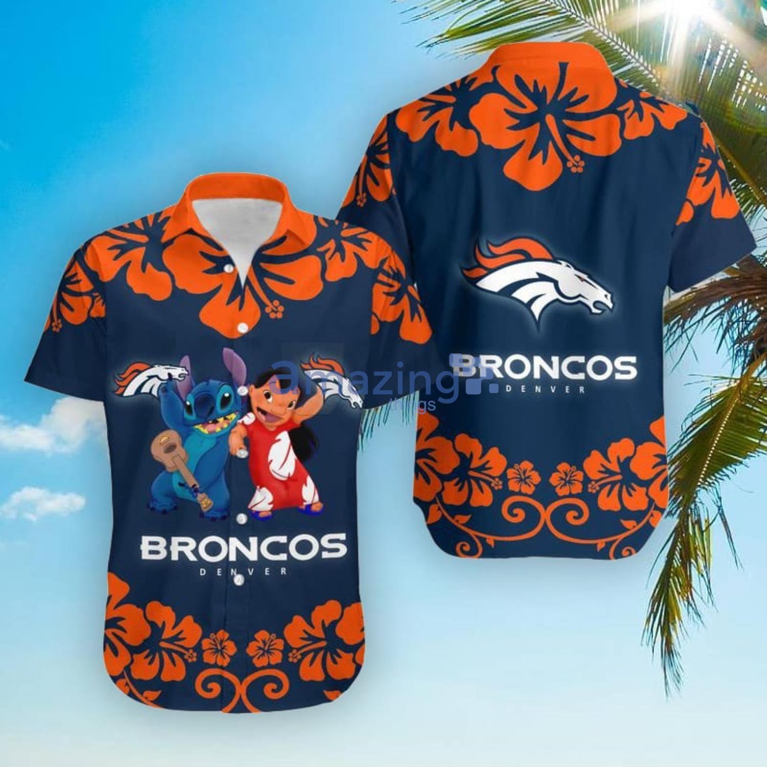 Denver Broncos Goofy Hawaiian Shirt and Shorts