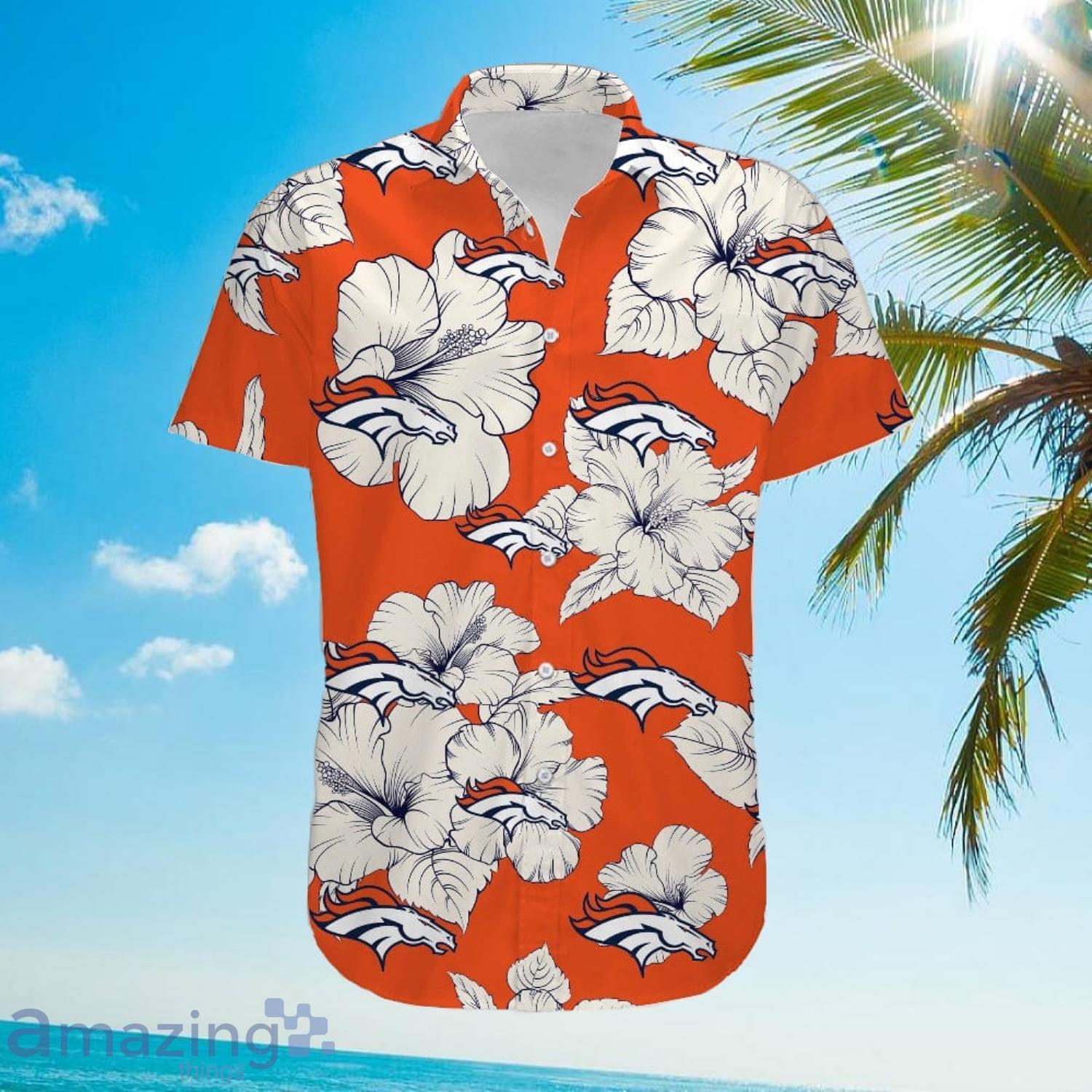 20% SALE OFF Denver Broncos Hawaiian Shirt Tropical Flower Short