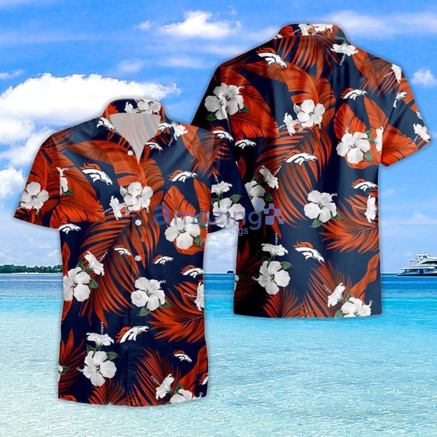 Nfl Denver Broncos Tropical Flowers Trendy Hawaiian Shirt Aloha