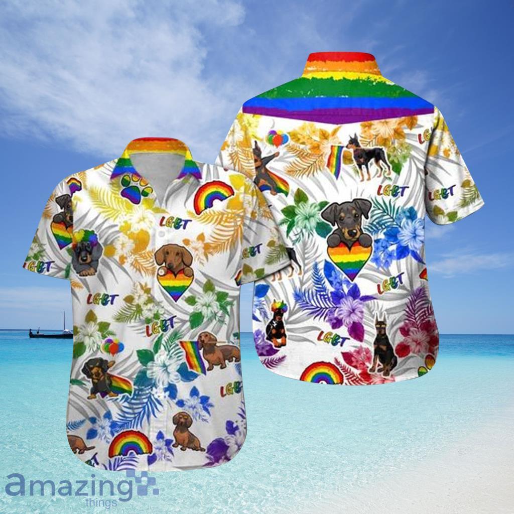 Doberman Lgbt Hawaiian Shirt For Men And Women - Doberman Lgbt Hawaiian Shirt For Men And Women