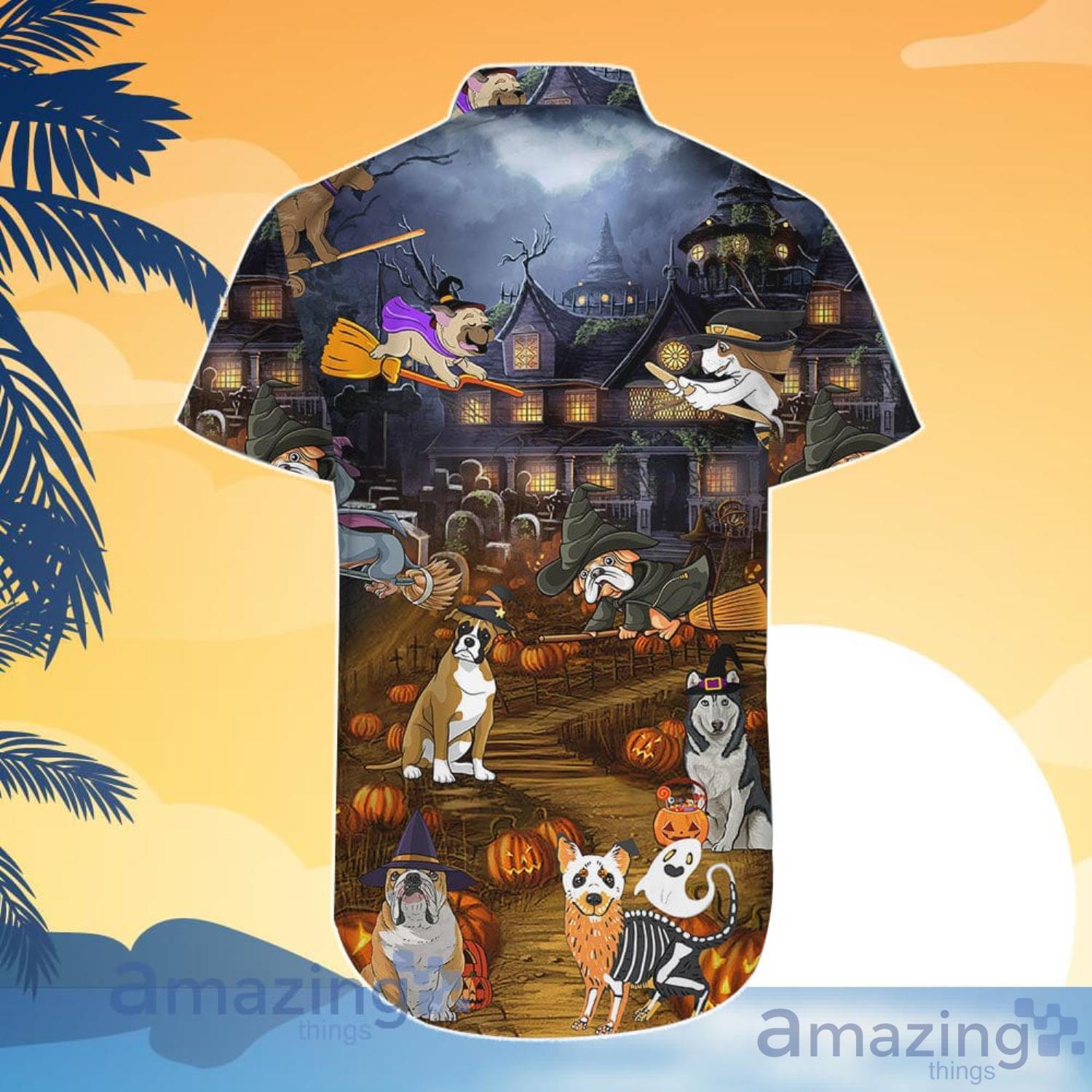 Dog Lover Halloween Dog Witch Night Pumpkin Hawaiian Shirt And Shorts image Dog Lover Halloween Dog Witch Night Pumpkin Hawaiian Shirt And Shorts Product Photo 6