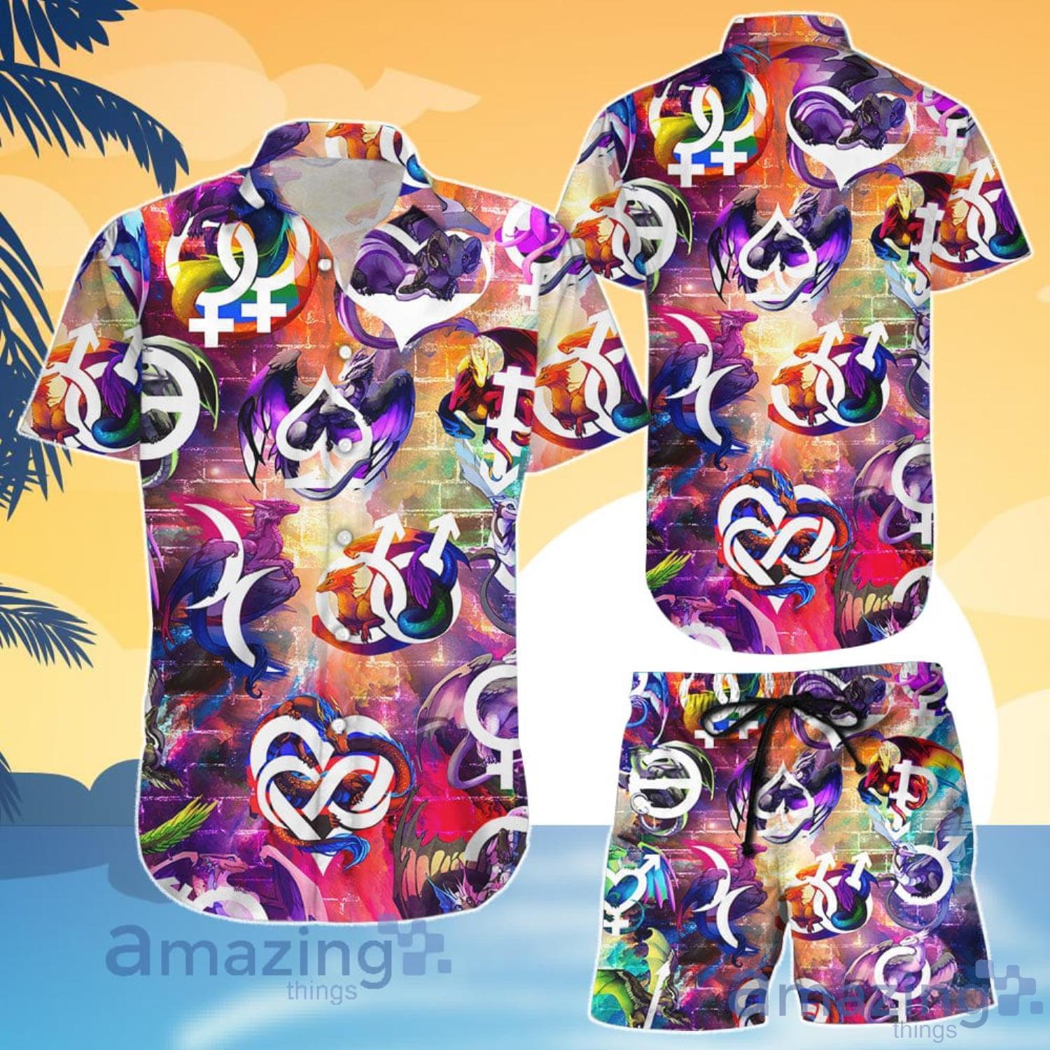 Dragon Lover Pride And Sexuality Dragons Hawaiian Shirt And Shorts Product Photo 1