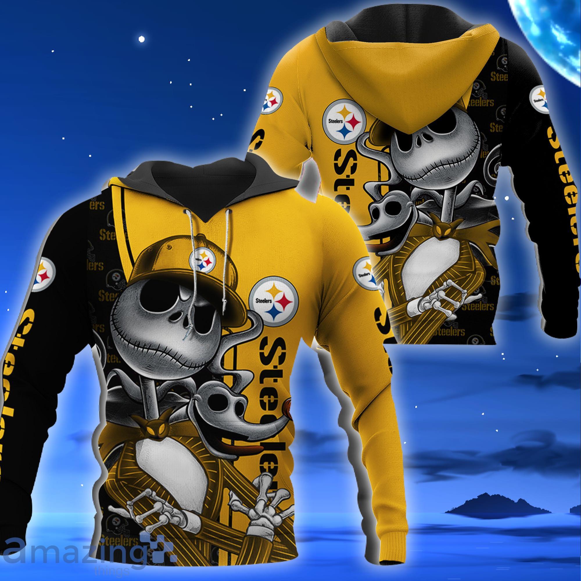 DS001Pittsburgh Steelers Jack Skellington All Over Printed 3D Shirt Halloween Gift For Fans Product Photo 1