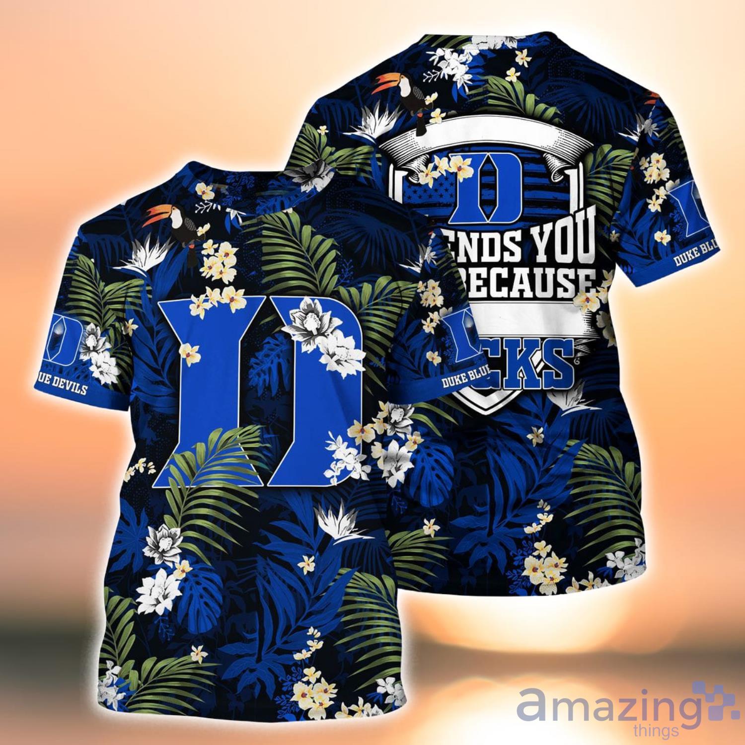 Duke Blue Devils NCAA Flower Hawaii Shirt For Fans Ver 15 - Bluefink