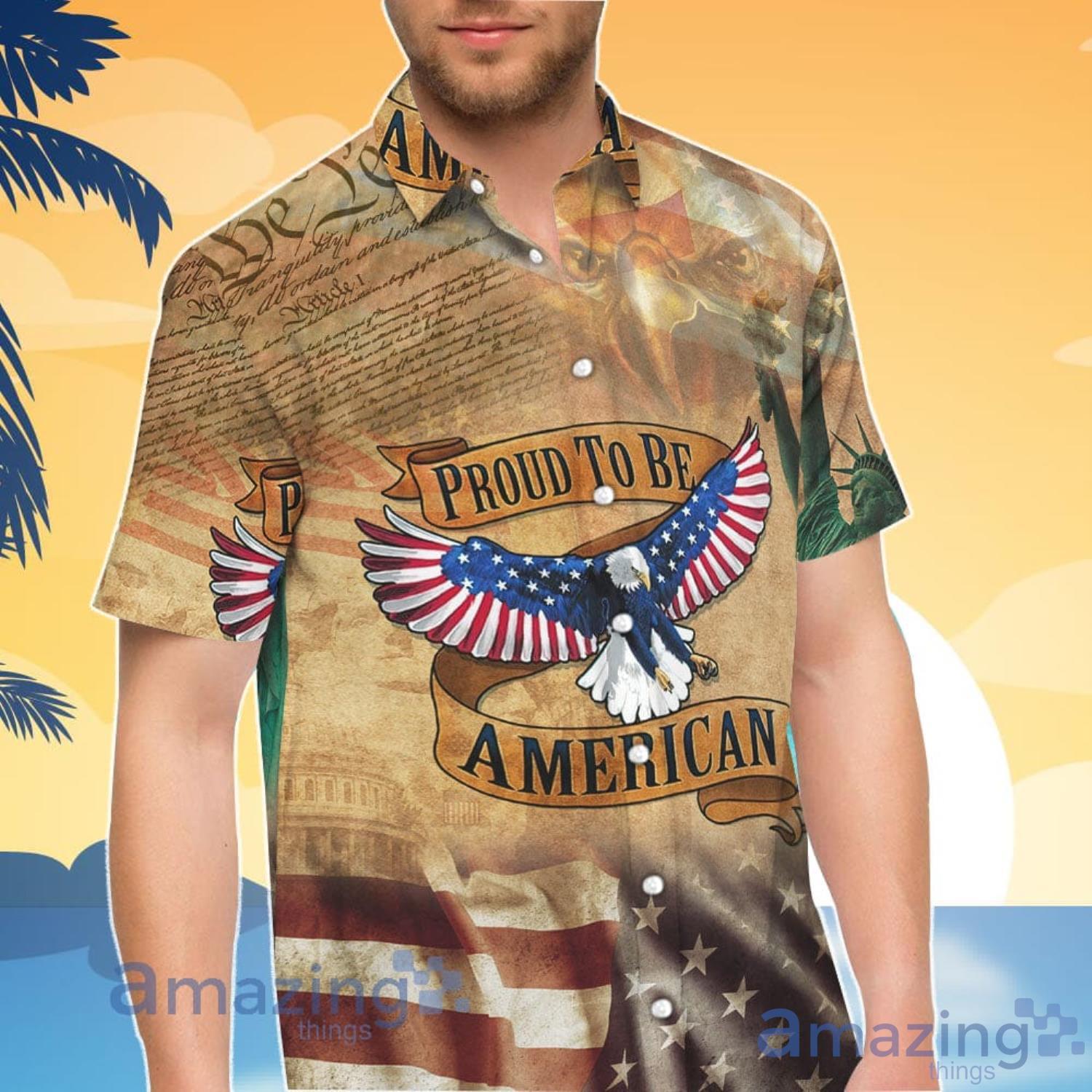 Eagle Lover Eagle Vintage USA Independent Day Hawaiian Shirt And Shorts image Eagle Lover Eagle Vintage USA Independent Day Hawaiian Shirt And Shorts Product Photo 2