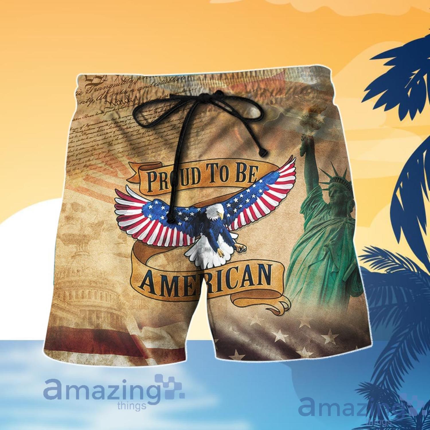 Eagle Lover Eagle Vintage USA Independent Day Hawaiian Shirt And Shorts image Eagle Lover Eagle Vintage USA Independent Day Hawaiian Shirt And Shorts Product Photo 3