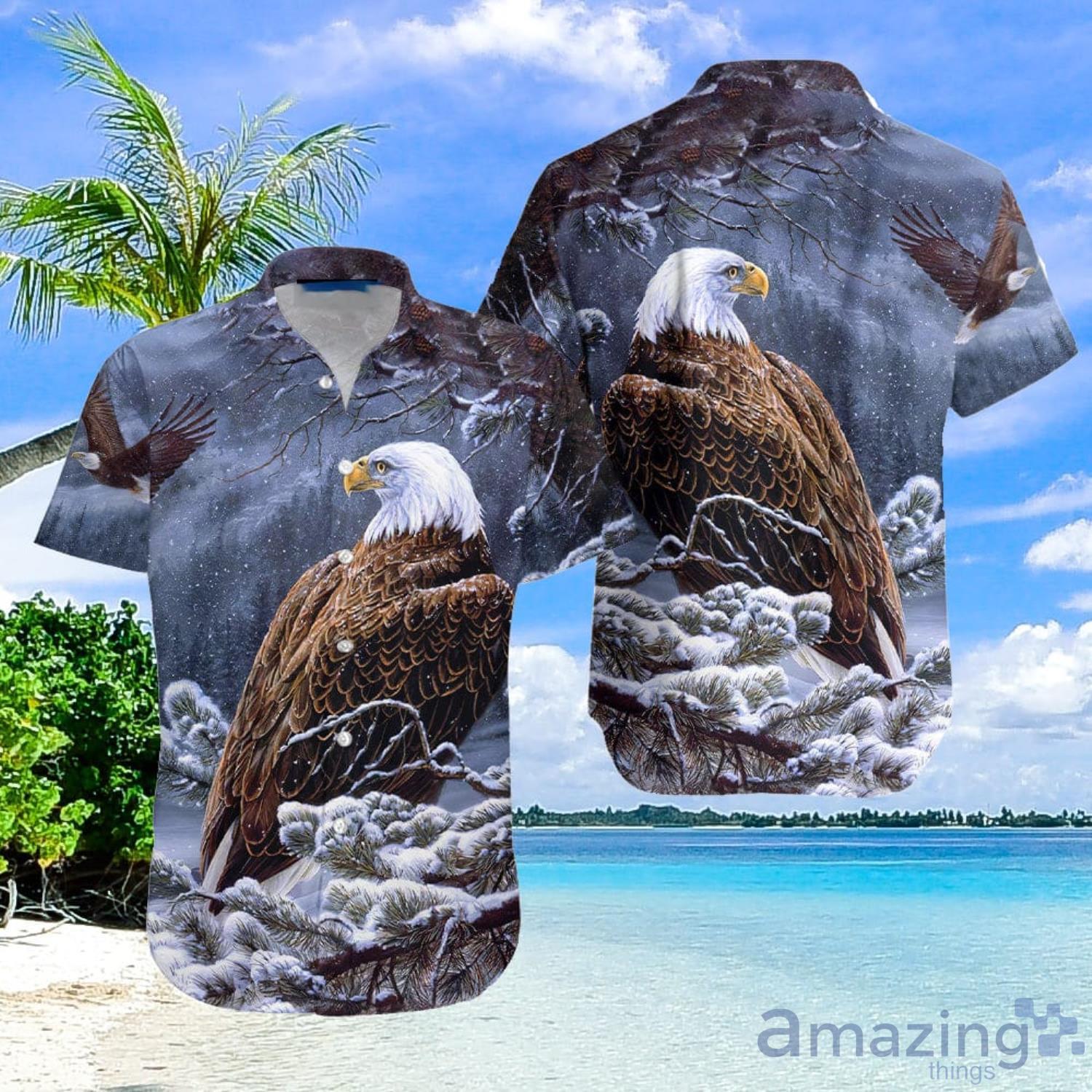 Eagle Winter Aloha Gift For Summer Hawaiian Shirt Men And Women Product Photo 1