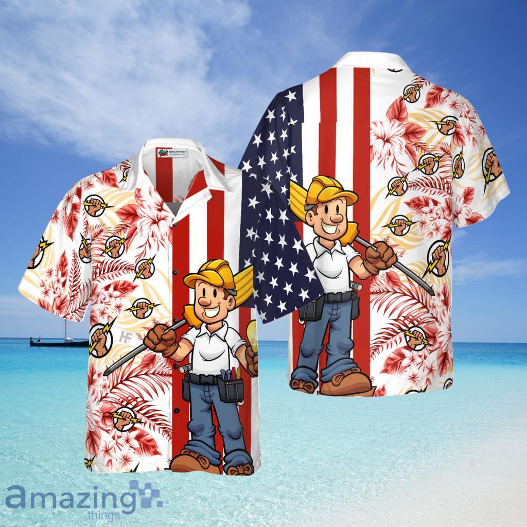 Electrician Flag Tropical Hawaiian Shirt For Men And Women - Electrician Flag Tropical Hawaiian Shirt For Men And Women
