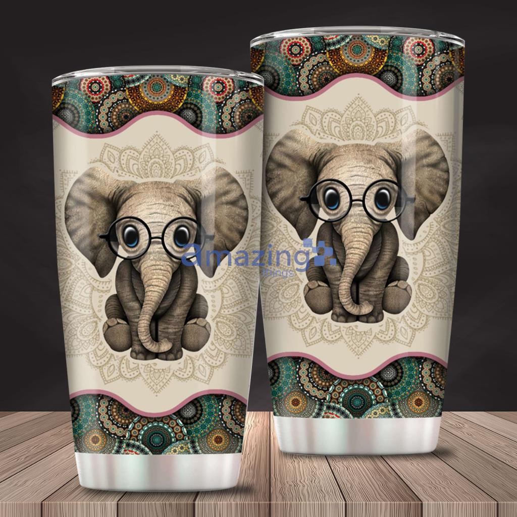 Elephant Vintage Mandala Normal Tumbler Gift Stainless Steel - Elephant Vintage Mandala Normal Tumbler Gift Stainless Steel