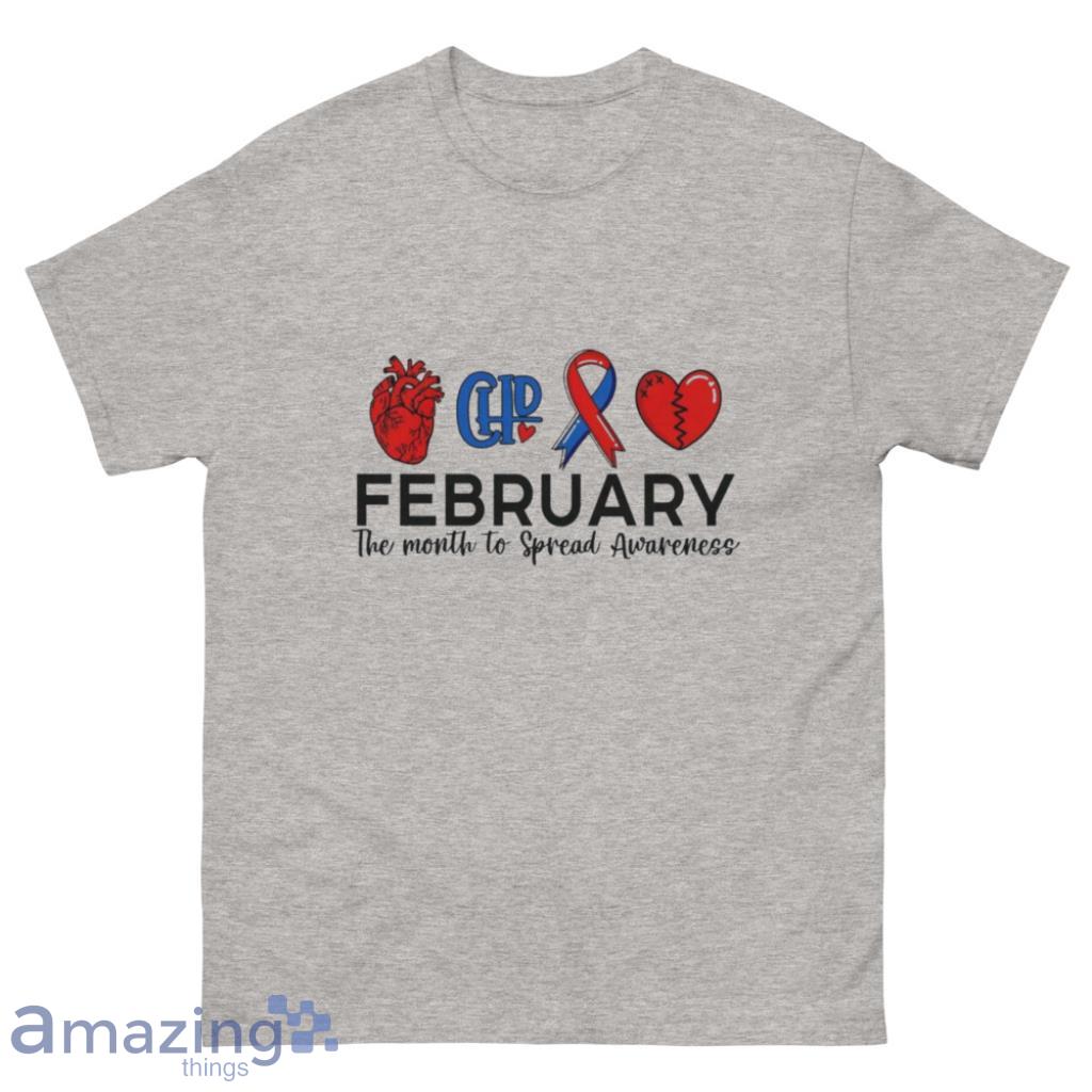 February The Month To Spread Awareness Heart Warrior Shirt - 500 Men’s Classic Tee Gildan
