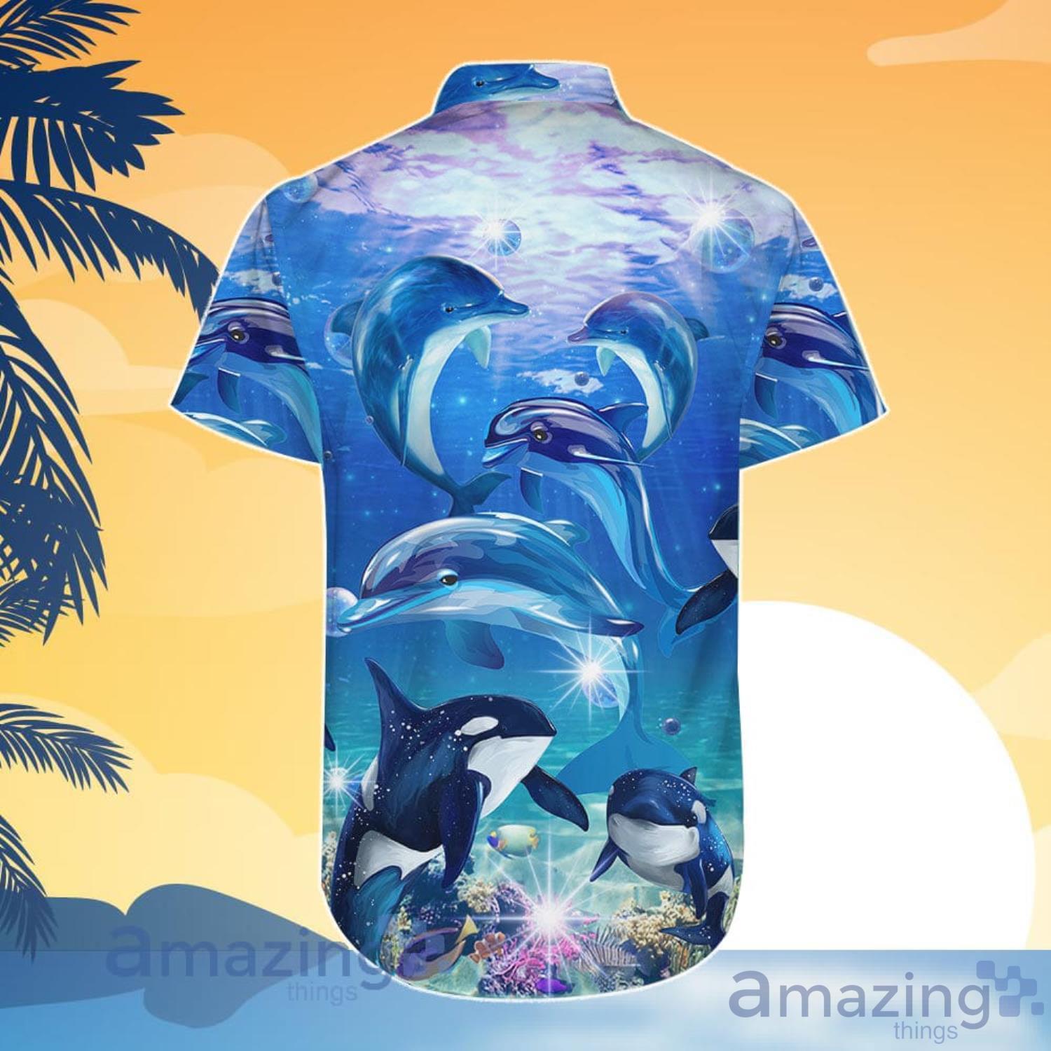 Fish Lover Dolphin and Killer Whale Hawaiian Shirt And Shorts image Fish Lover Dolphin and Killer Whale Hawaiian Shirt And Shorts Product Photo 2