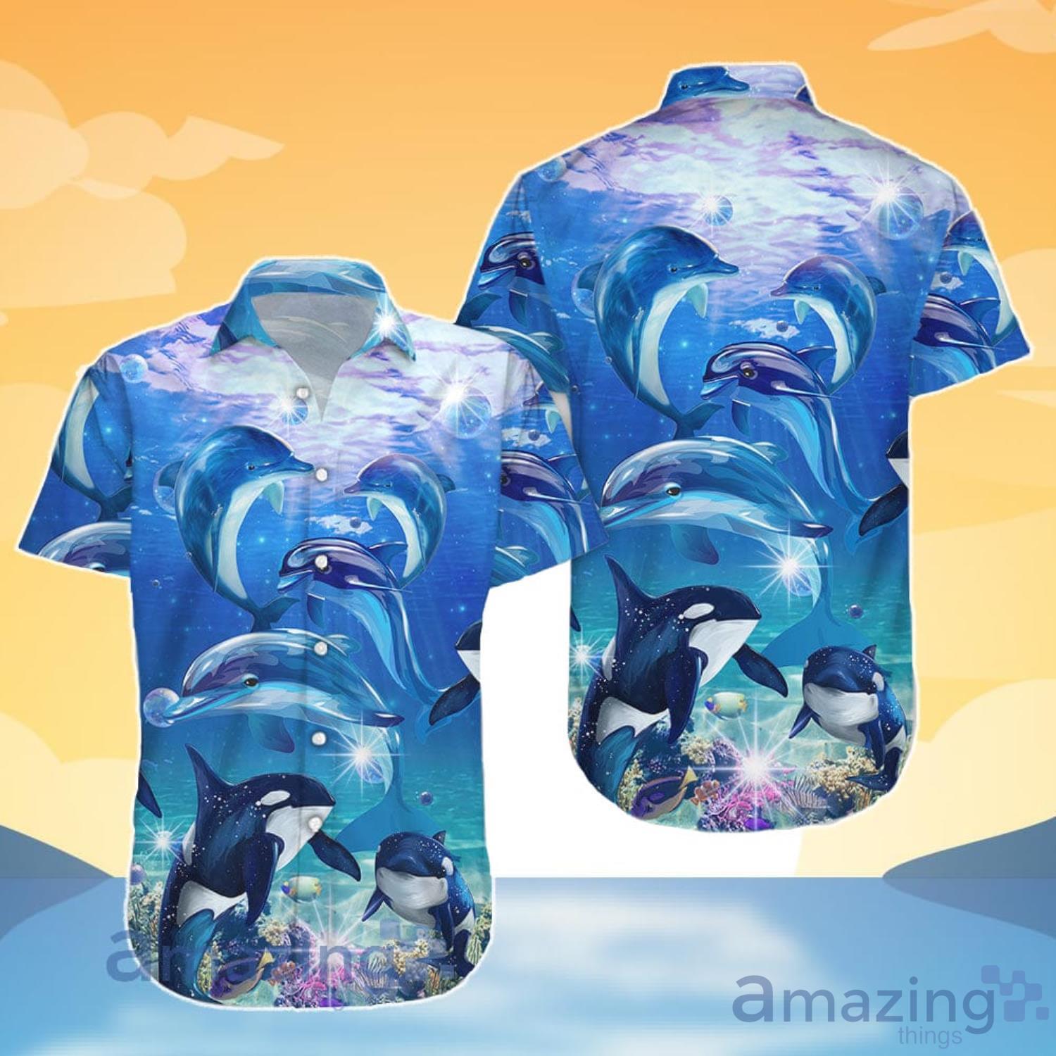 Fish Lover Dolphin and Killer Whale Hawaiian Shirt And Shorts image Fish Lover Dolphin and Killer Whale Hawaiian Shirt And Shorts Product Photo 5