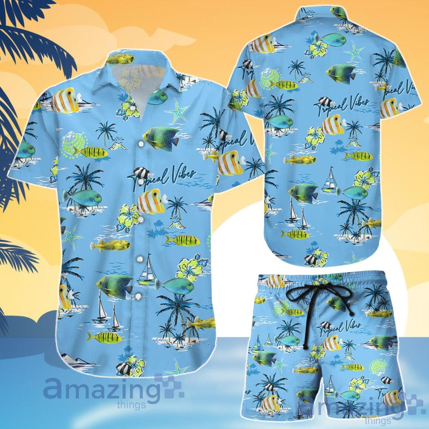 Fish Lover Fish Ocean Tropical Vibes Hawaiian Shirt And Shorts Product Photo 1