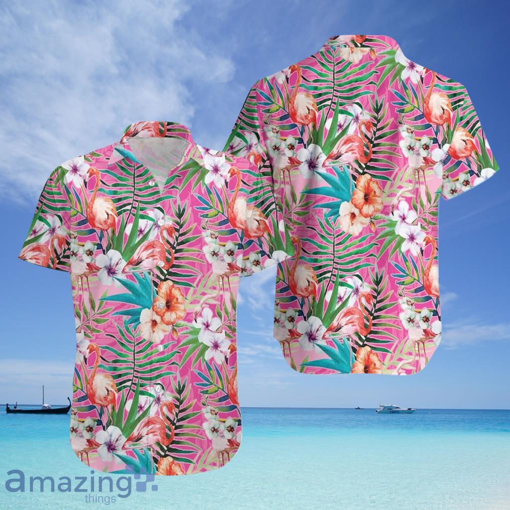 Flamingo Hawaiian Shirt Flamingo Beach Funny Hawaiian Shirt