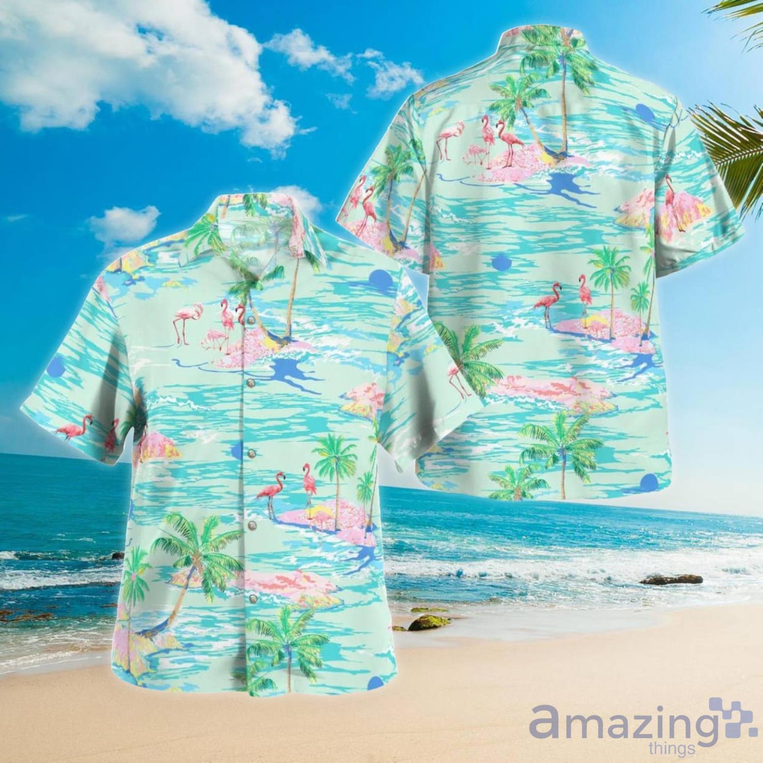 Flamingo Garden Colorful Hawaiian Shirt For Men And Women Product Photo 1