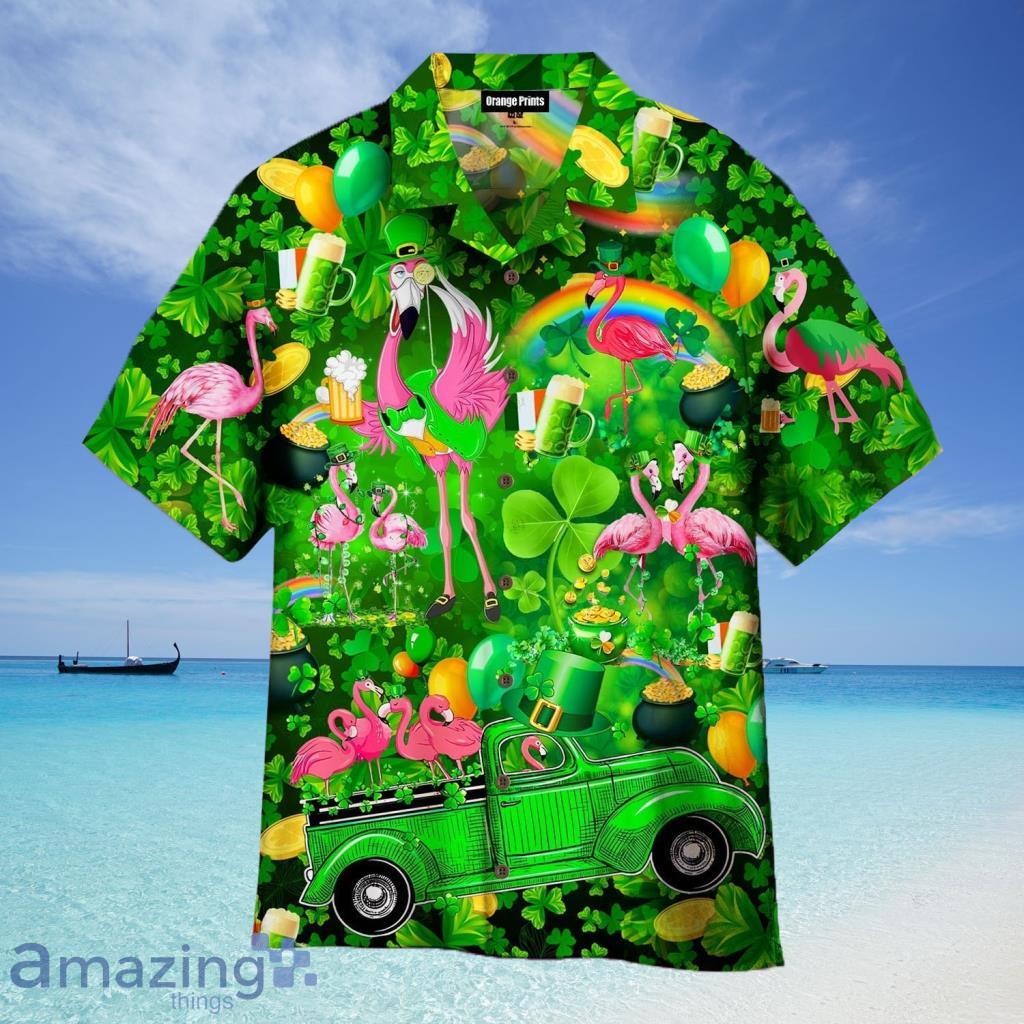 Flamingos Drink Beer Patricks Day Aloha Hawaiian Shirt For Men And Women - Flamingos Drink Beer Patricks Day Aloha Hawaiian Shirt For Men And Women