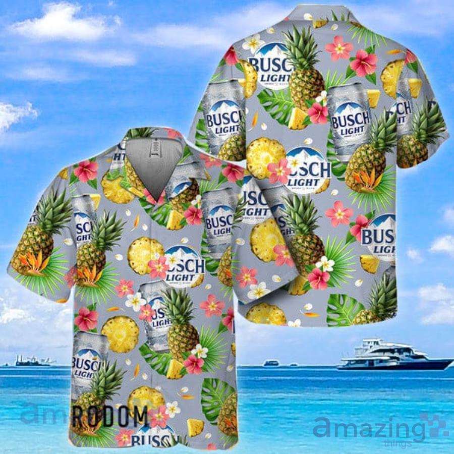 Floral Pineapple Busch Light Hawaiian Shirt For Men And Women Product Photo 1