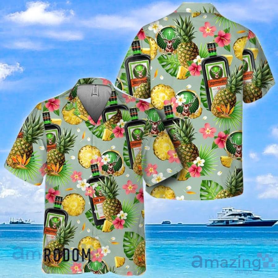 Floral Pineapple Jagermeister Hawaiian Shirt For Men And Women Product Photo 1