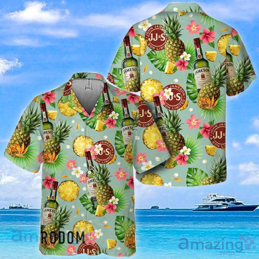 Floral Pineapple Jameson Whiskey Hawaiian Shirt For Men And Women Product Photo 1