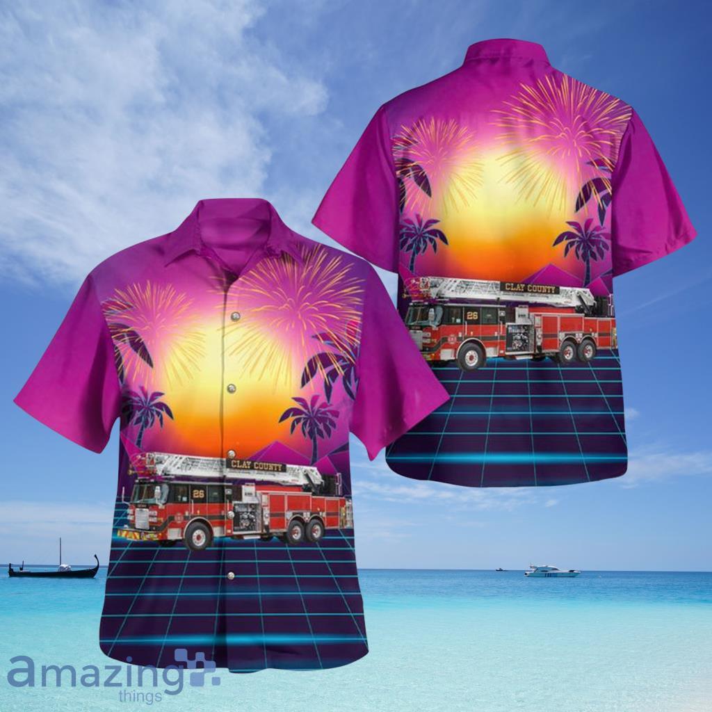 Florida, Clay County Fire Rescue, 4th Of July Hawaiian Shirt For Men And Women - Florida, Clay County Fire Rescue, 4th Of July Hawaiian Shirt For Men And Women