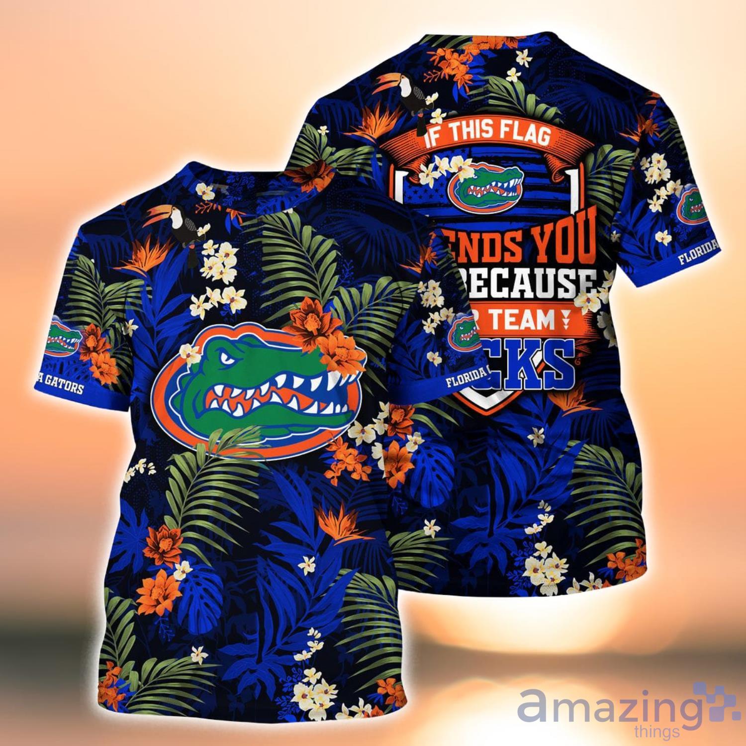 Florida Gators NCAA Flower Hawaiian Shirt 3D Shirt, Florida Gators Football  Gifts For Women - T-shirts Low Price