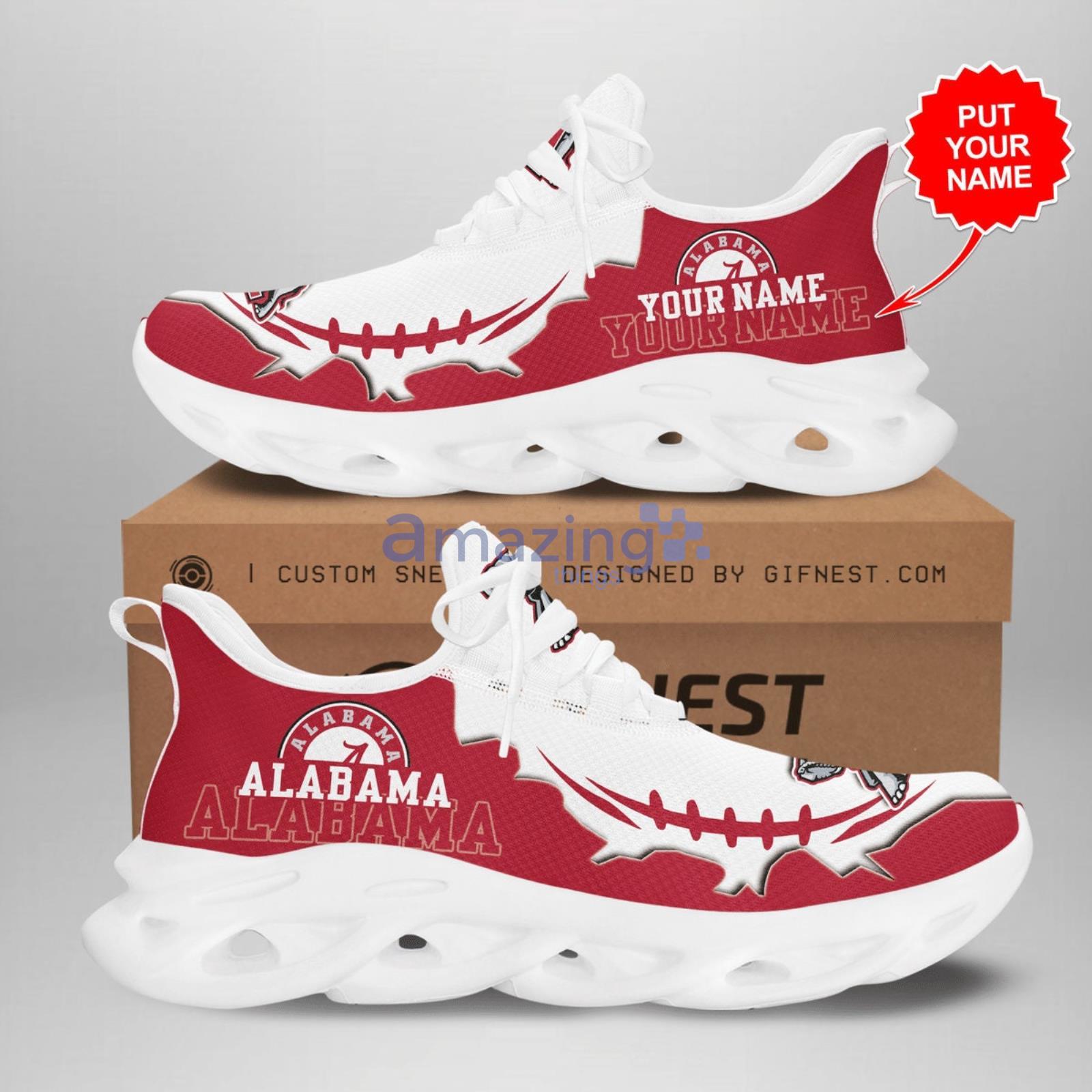For Fans Alabama Crimson Tide Max Soul Shoes Custom Name Product Photo 1