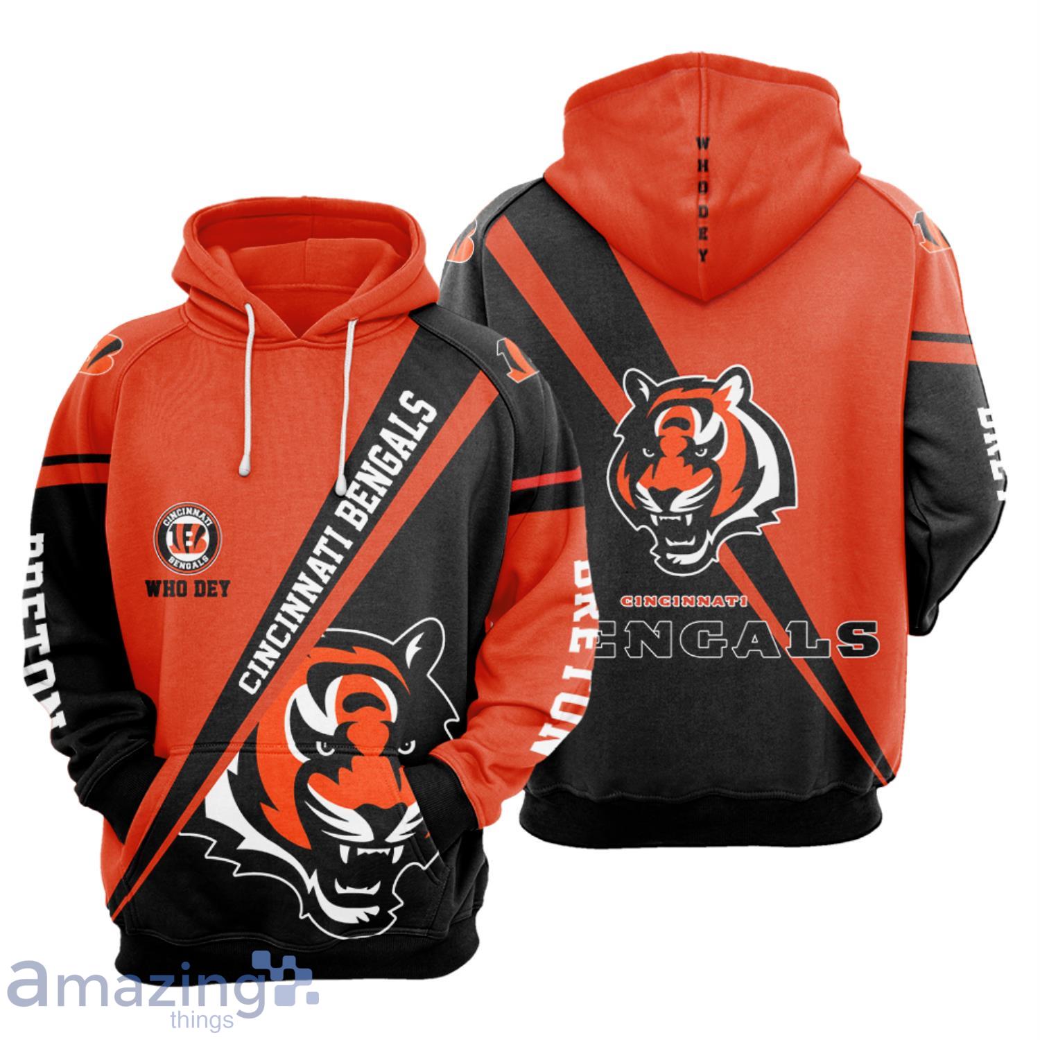 Outerstuff Youth Black Cincinnati Bengals Colorblock Full-Zip Hoodie Size: Extra Large