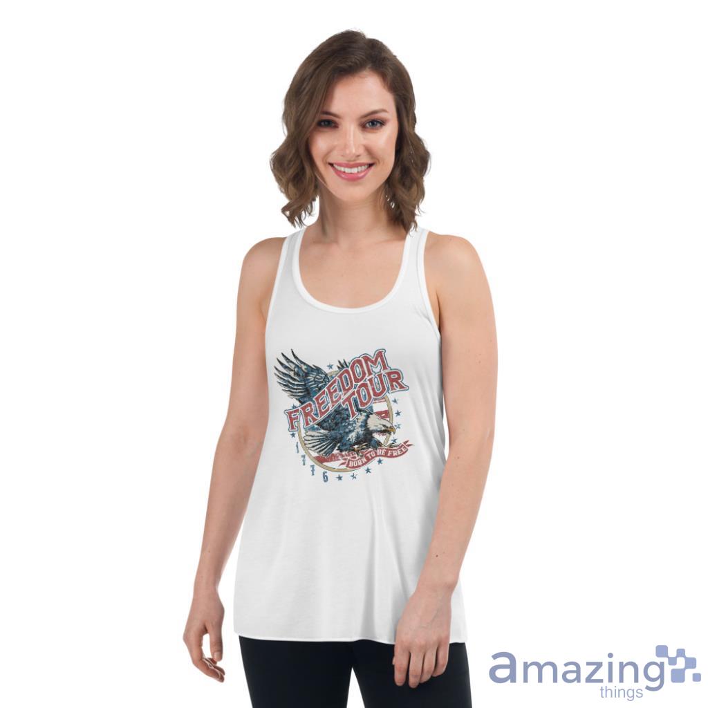 Freedom Tour American Eagle Independence Day Shirt image Freedom Tour American Eagle Independence Day Shirt - Womens Flowy Racerback Tank