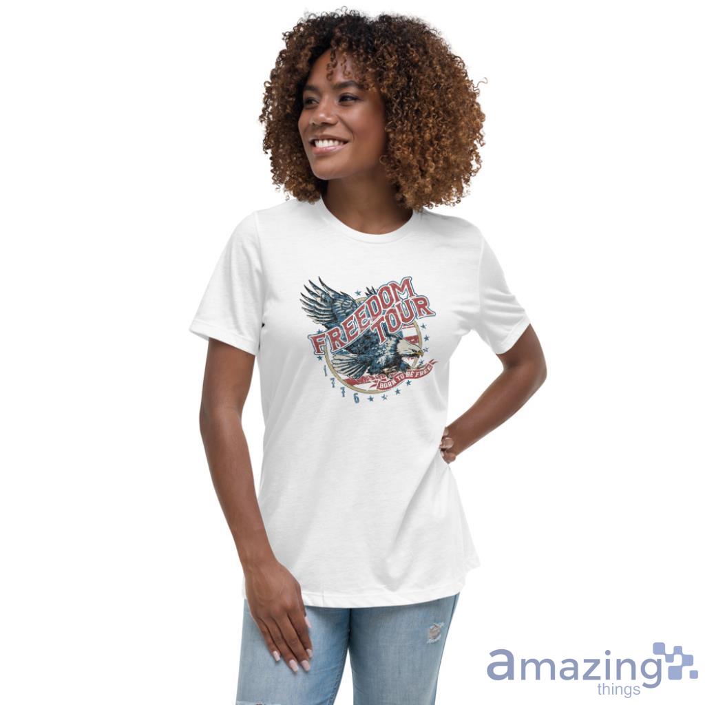 Freedom Tour American Eagle Independence Day Shirt image Freedom Tour American Eagle Independence Day Shirt - Womens Relaxed Short Sleeve Jersey Tee