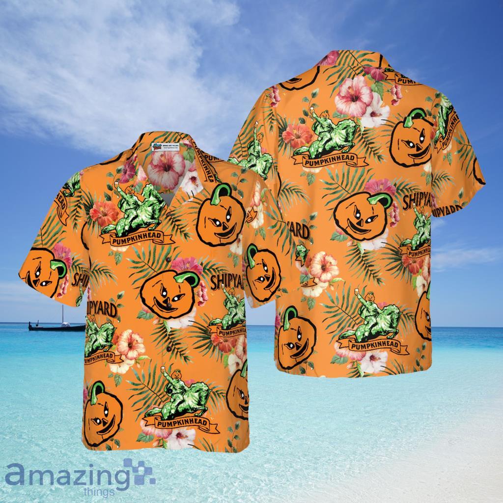 Funny Custom Shipyard Pumkinhead Logo Hawaiian Shirt For Men And Women - Funny Custom Shipyard Pumkinhead Logo Hawaiian Shirt For Men And Women