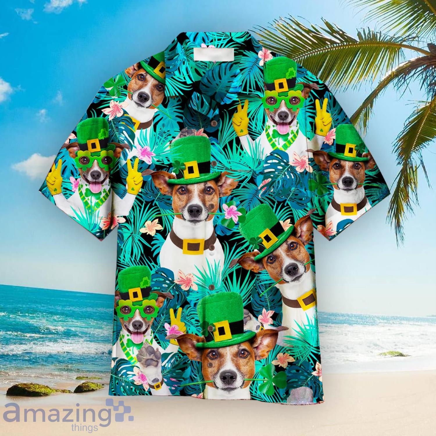 Funny Dog Happy Irish St. Patrick's Day Cute Gift Hawaiian Shirt Product Photo 1