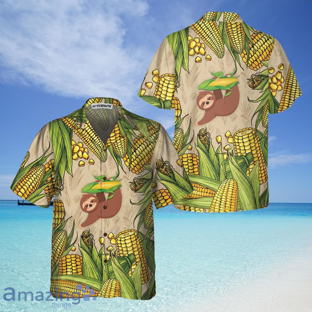 Sloth Surfing Tropical Coconut Tree Hawaiian Shirt For Men For Sloth Lovers Oversized  Outfit - StirTshirt