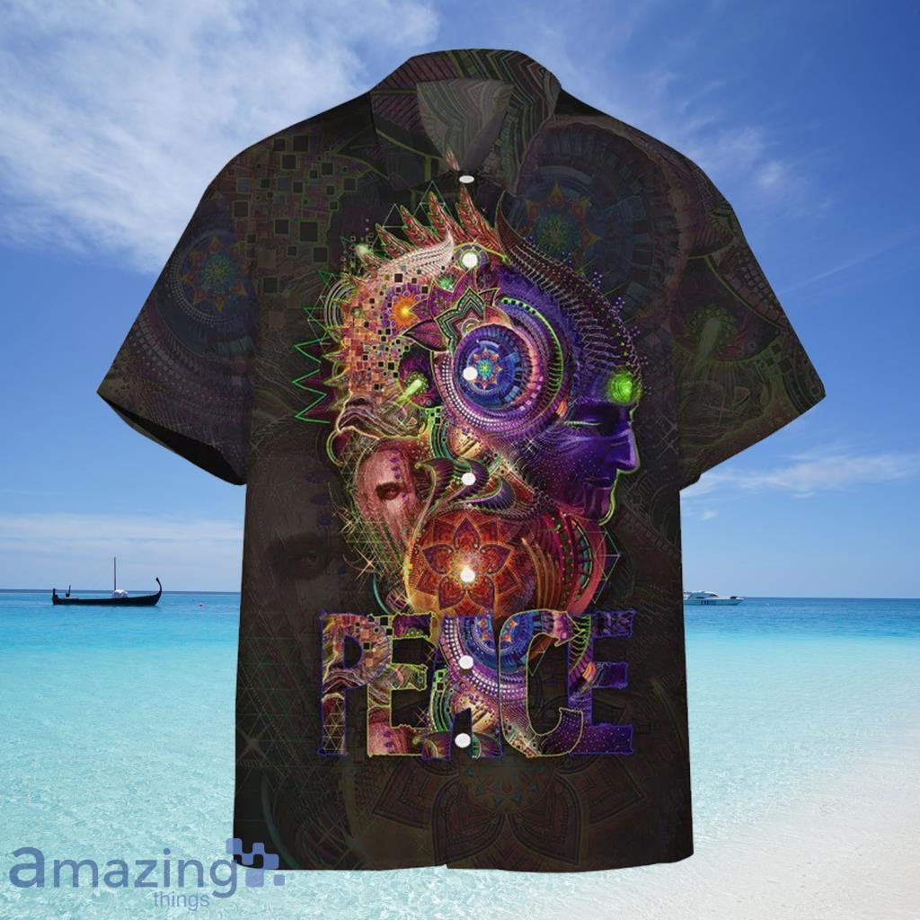 Gearhumans 3D Hippie Magic World In Peace Hawaii Shirt - Gearhumans 3D Hippie Magic World In Peace Hawaii Shirt