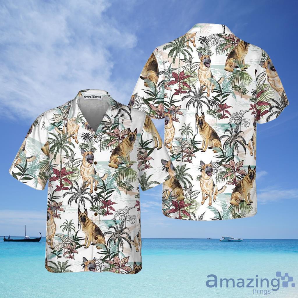 German Sheperd Summer Tropical Pattern Hawaiian Shirt For Men And Women - German Sheperd Summer Tropical Pattern Hawaiian Shirt For Men And Women