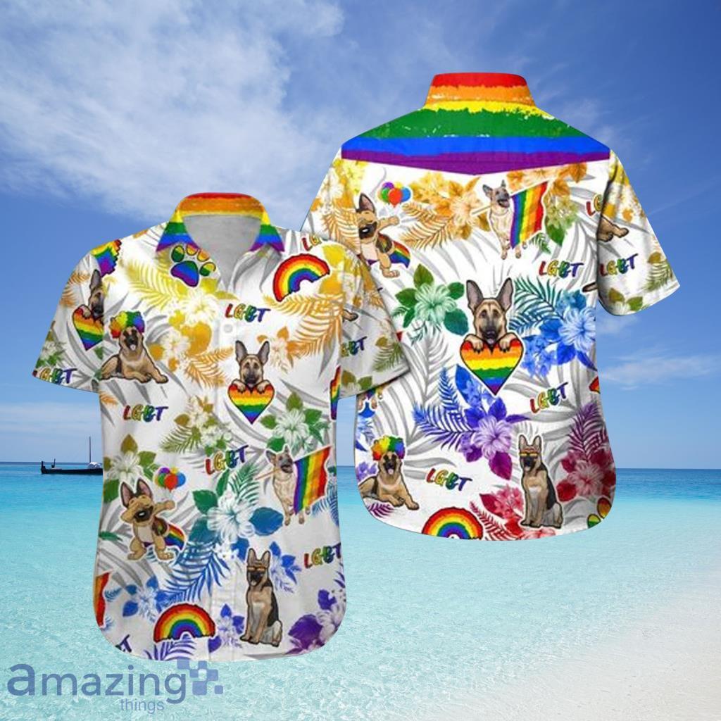 German Shepherd Lgbt Hawaiian Shirt For Men And Women - German Shepherd Lgbt Hawaiian Shirt For Men And Women