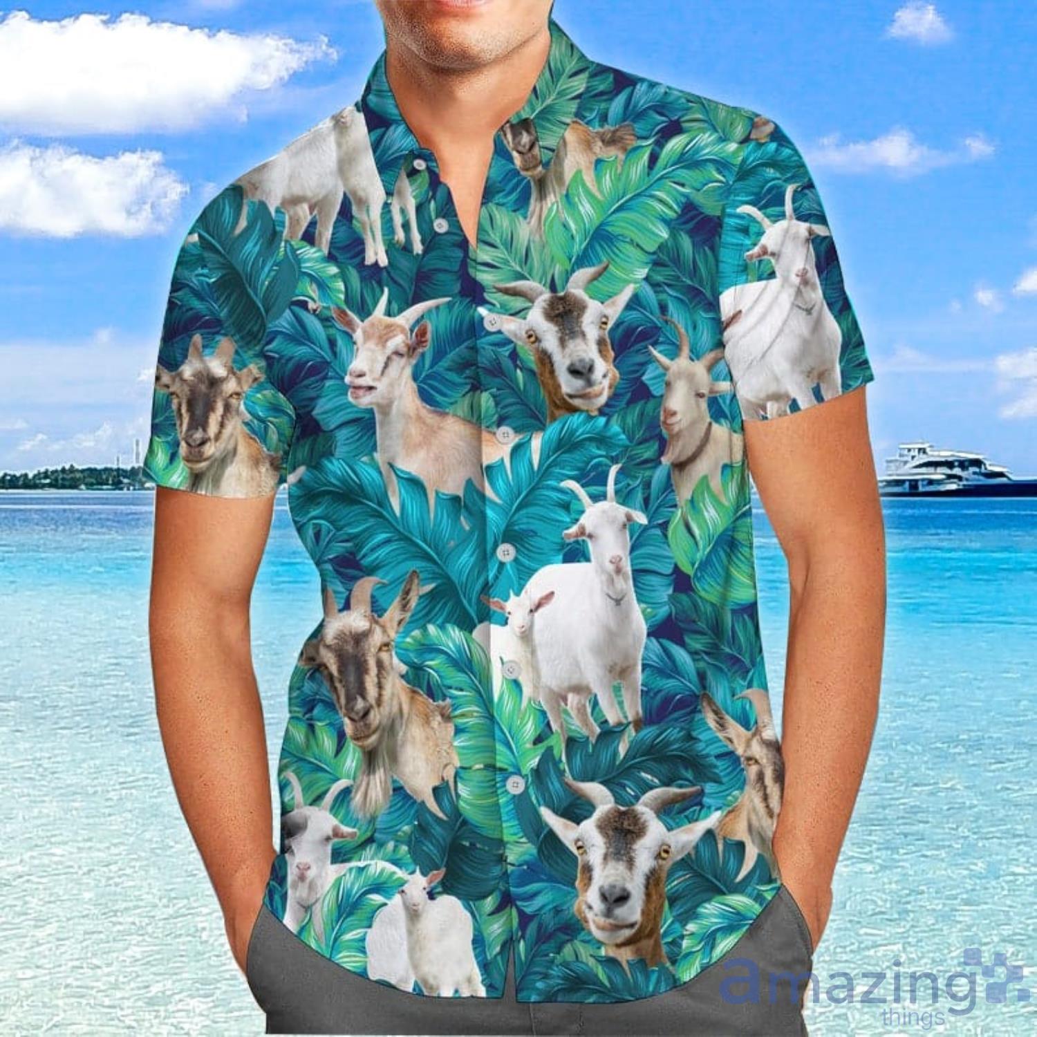 Goat Tropical Aloha Hawaiian Shirt And Short image Goat Tropical Aloha Hawaiian Shirt And Short Product Photo 2