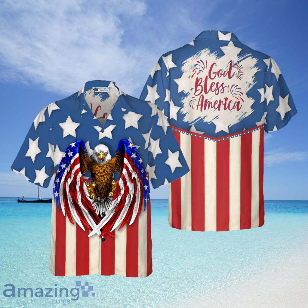 God Bless America 4th Of July Hawaiian Shirt - God Bless America 4th Of July Hawaiian Shirt