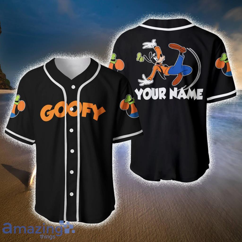 Funny Goofy Dog Orange Disney Custom Baseball Jerseys For Men And Women