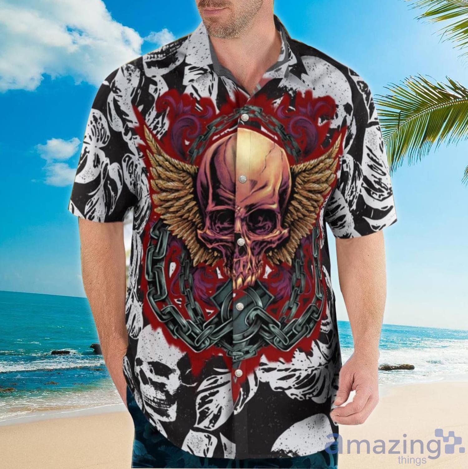 Tampa Bay Buccaneers Skull V2 3D All Over Print Summer Beach