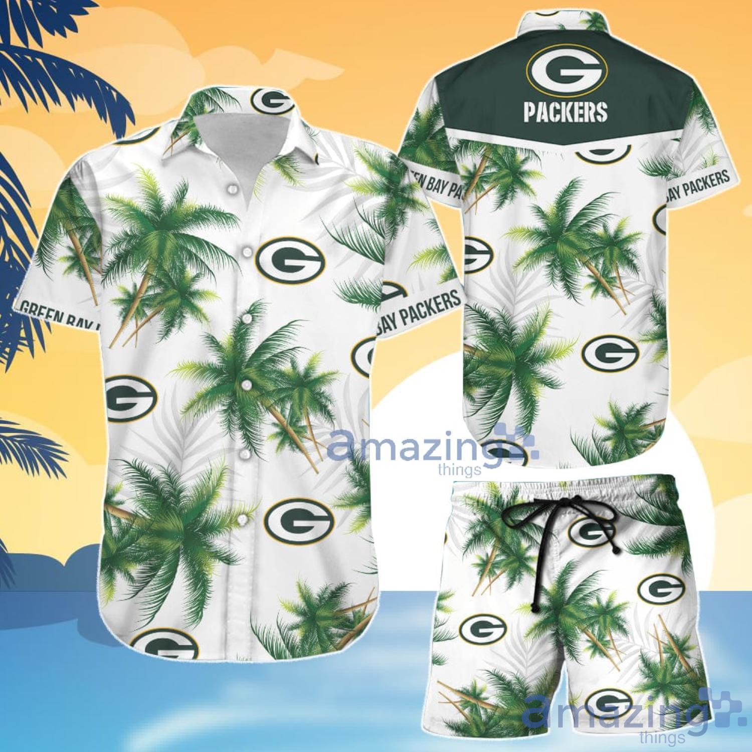 NFL Green Bay Packers Coconut Island Hawaiian shirt, short