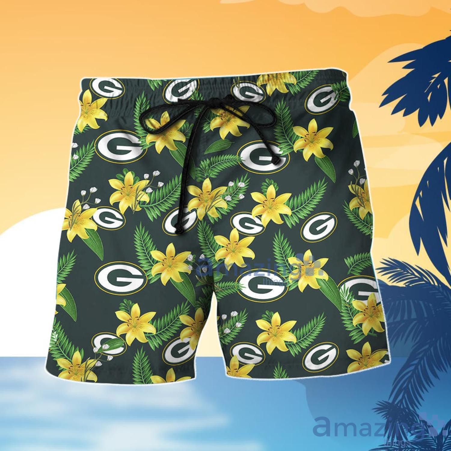 Green Bay Packers Floral Swimming Trunks – Green Bay Stuff